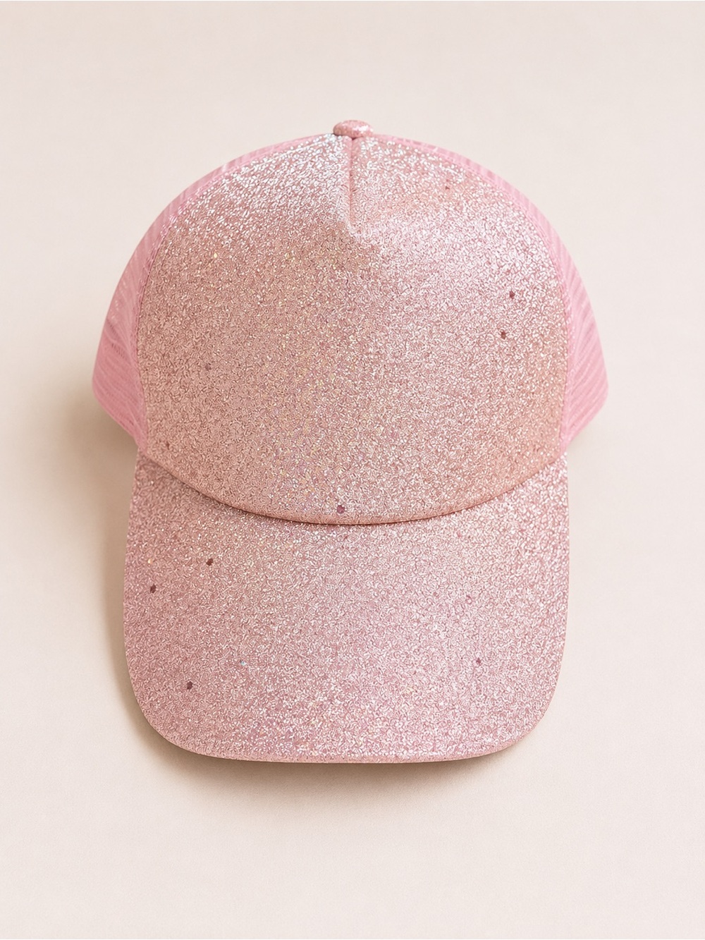 ✨ Pink Glitter Trucker Hat | Sparkly Snapback Baseball Cap ✨